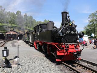 Seit Pfingsten 2019 betriebsfähig auf der Preßnitztalbahn im Einsatz, die vierte IV K des Vereins 99 1594-3