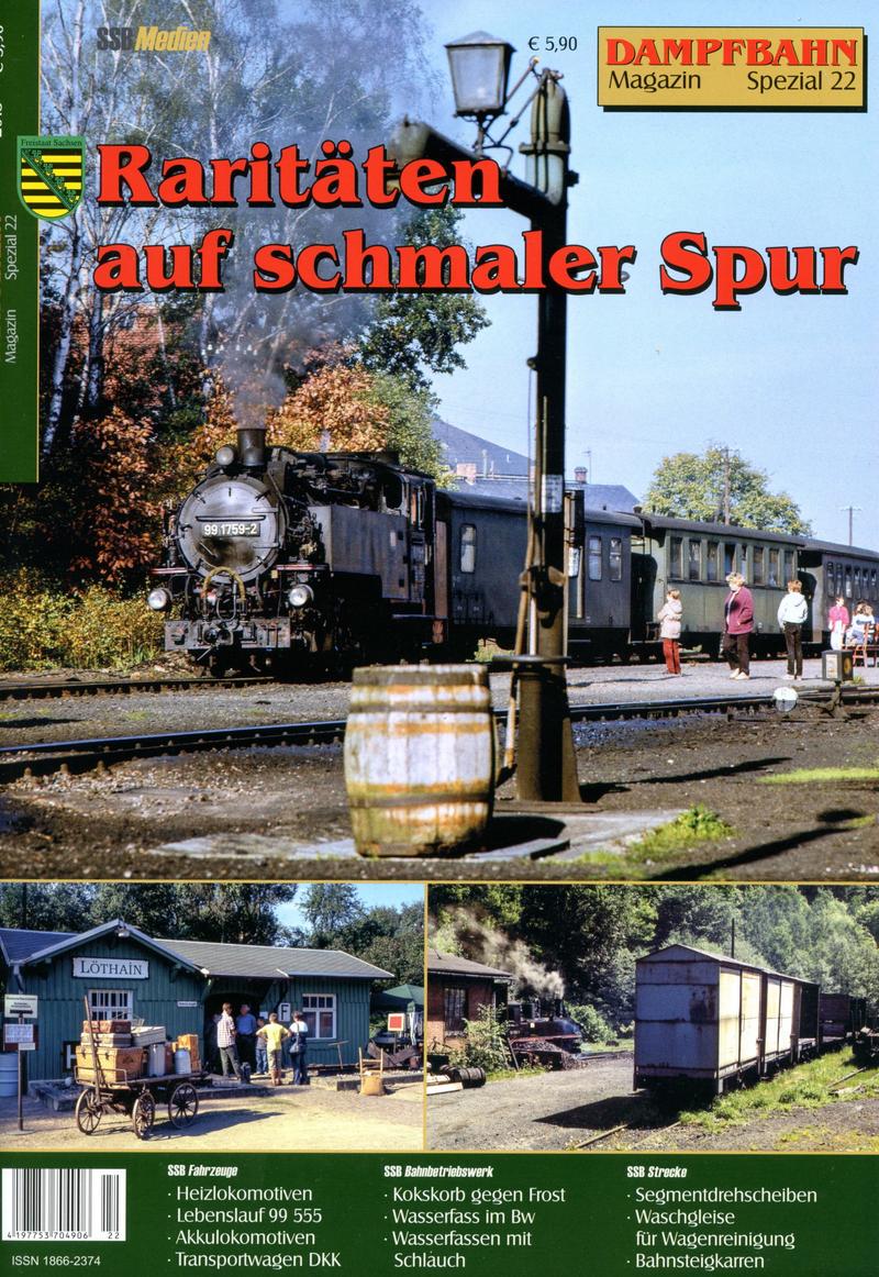 Cover „Raritäten auf schmaler Spur - Dampfbahn-Magazin Spezial 22“
