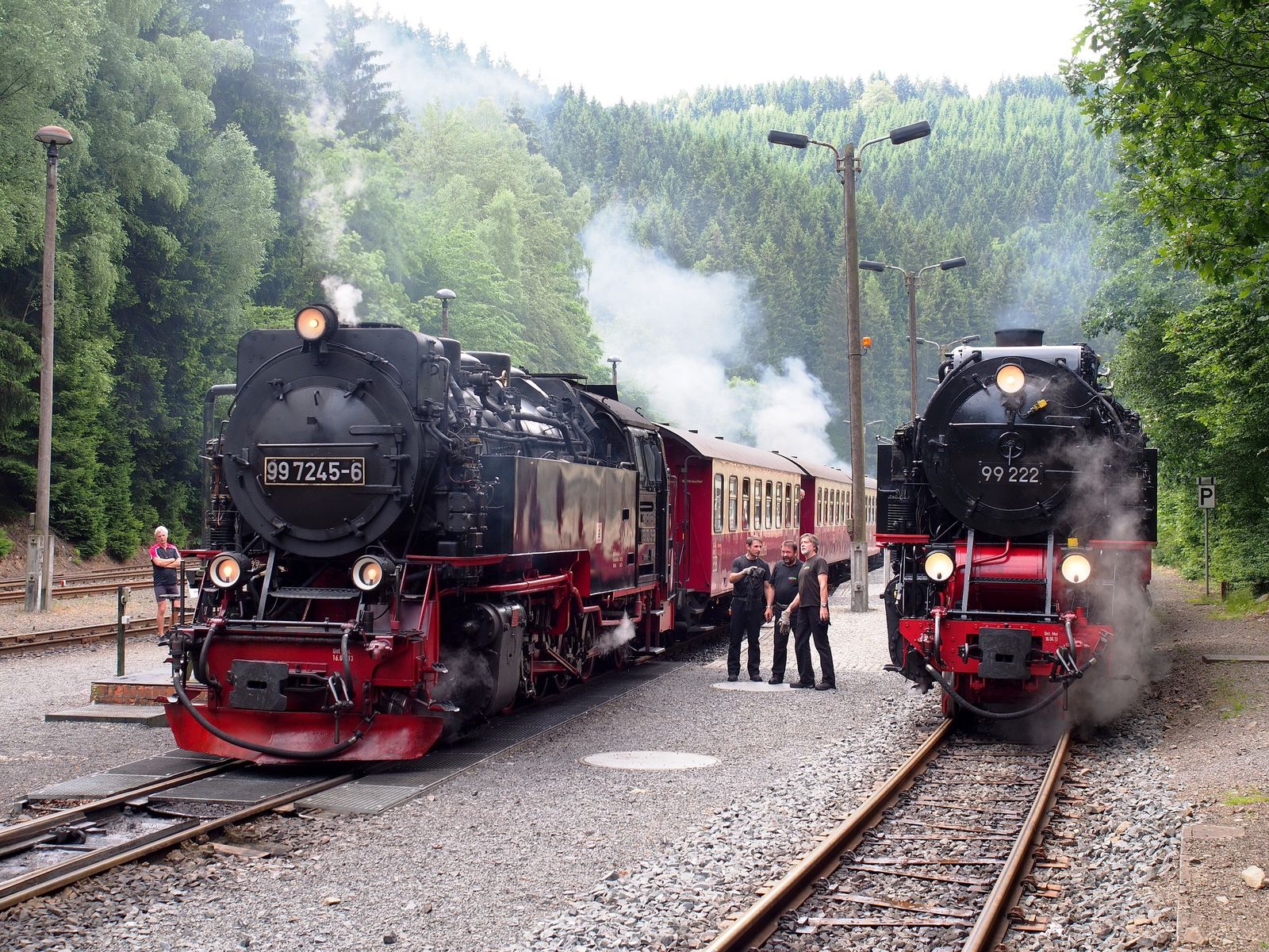 Am 5. Juli 2014 stand 99 222 in Eisfelder Talmühle im Sonderzugeinsatz.