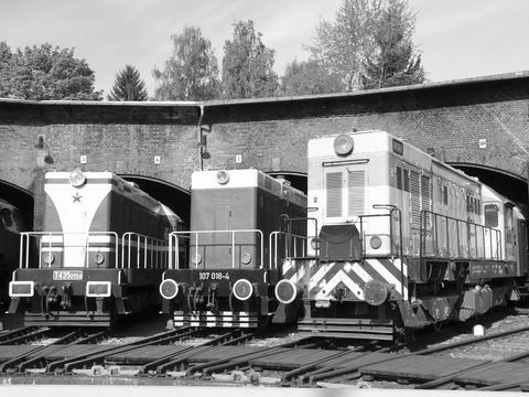 Während 107 018-4 nach der Frühjahrsausstellung wieder nach Gotha fuhr, blieben T435.0554 und „107 513-4“ im Eisenbahnmuseum Schwarzenberg.