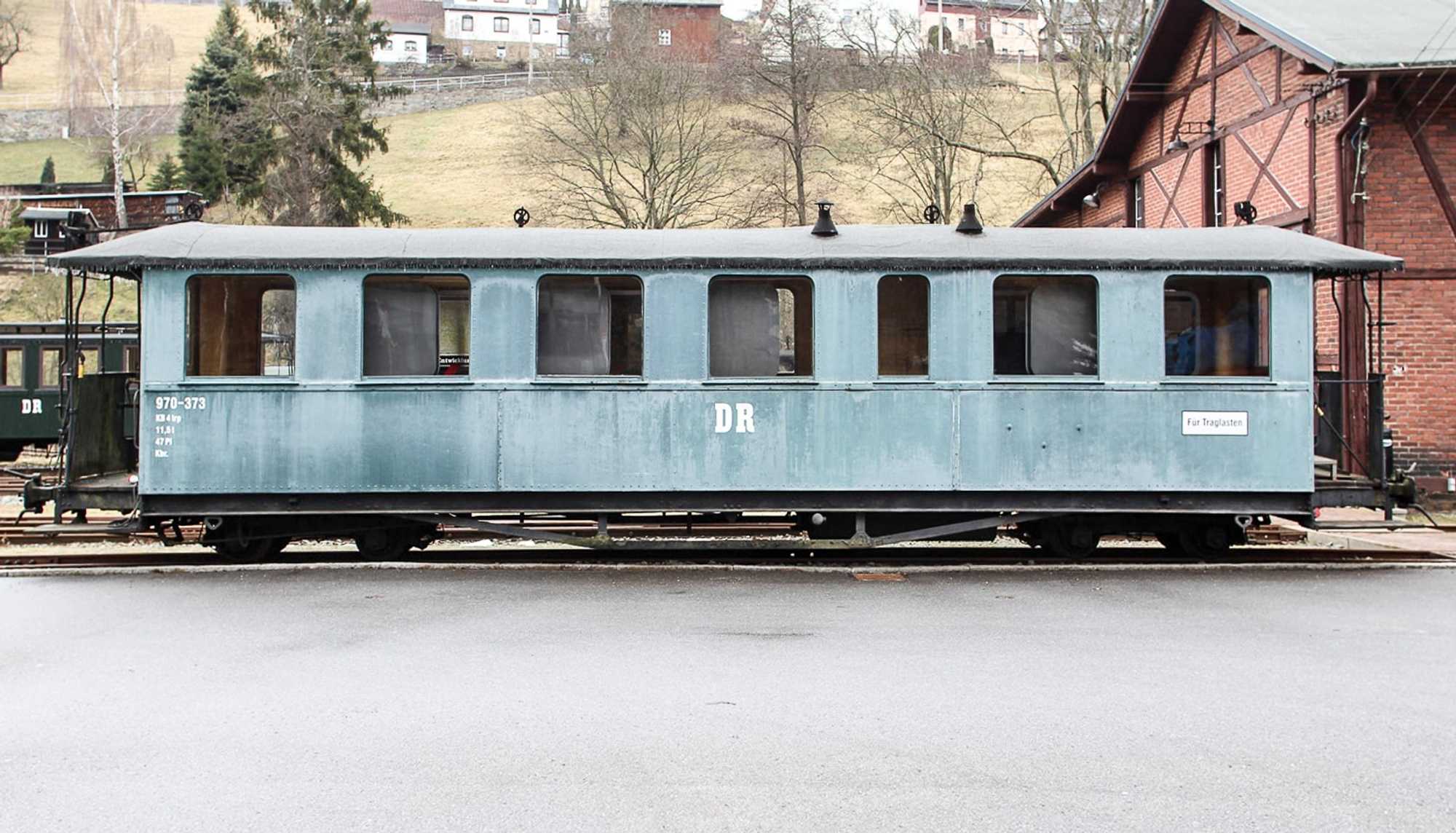 Im Rittersgrüner Sitzwagen 970-373 wird eine Sonderausstellung eingerichtet.