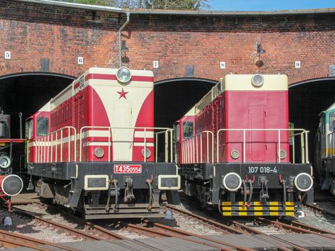 Neben der Diesellok 107  018-4, die bereits mehrfach im Museum gastierte und VSE-Sonderzüge zog, kommt anlässlich der 26. Schwarzenberger Eisen­bahntage auch die T435.0554 im Jahr 2018 wieder ins Eisenbahnmuseum Schwarzenberg zu Besuch.