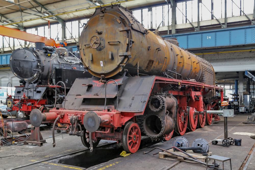 Den Zustand der VSE-Lok 50 3616-5 im Dampflokwerk Meiningen am 24. Juni 2018 dokumentierte Jürgen Steimecke. Für die Aufarbeitung der Maschine nimmt der Verein unverändert Spenden entgegen.