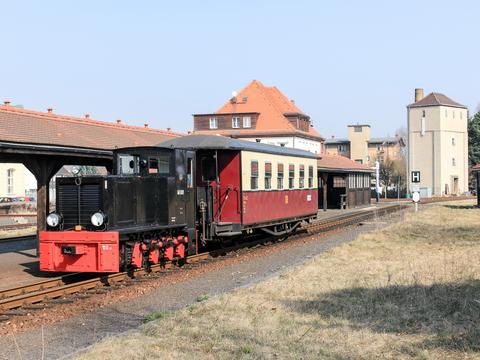 Köf 6001 war am 21. März 2015 mit einem Sonderzug auch in Zittau Vorstadt.