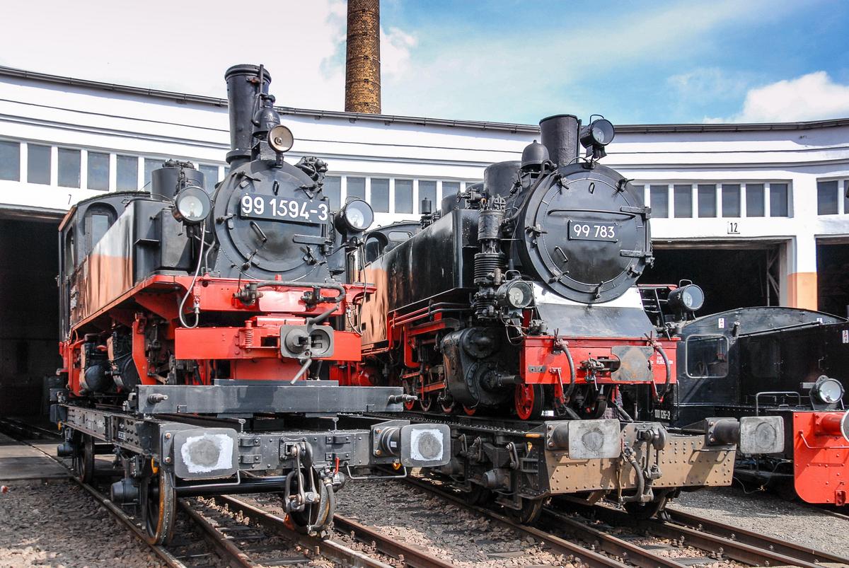 Erstmals nach dem Erwerb der Lokomotive durch die IG Preßnitztalbahn wurde 99 594 am 30. April an ihrem neuen Unterstellort im Bw Glauchau bei einem Besuchertag des Vereins „Traditionslok 58 3047 e. V.“ der Öffentlichkeit präsentiert. Neben ihr stand die ebenfalls zuletzt auf der Insel Rügen hinterstellte 99 783 der PRESS.