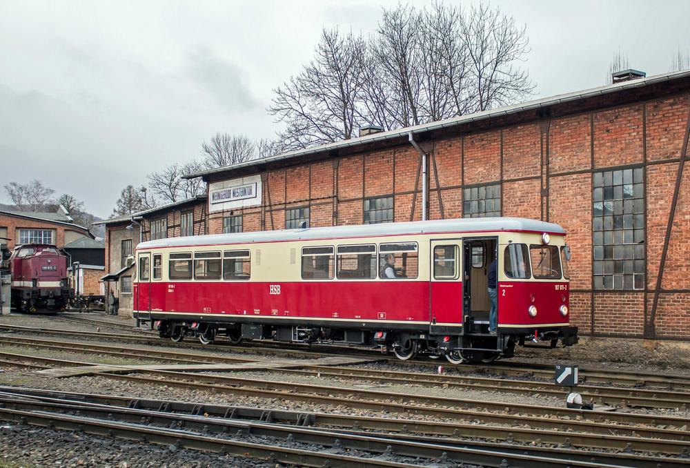 Am 16. Dezember 2014 kehrte der Triebwagen 187 011 von seiner Aufarbeitung nach Wernigerode zurück.