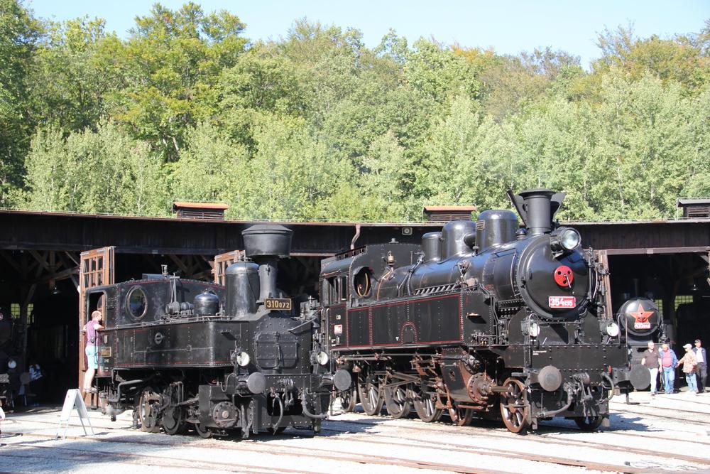 Im Bahnhofsbereich von Lužná u Rakovníka und im angrenzendem Museumsgelände gab es am 21. September 2019 historische und moderne Eisenbahnfahrzeuge zu entdecken. Im Museum zeigten sich u. a. die Dampfloks 310.072 und 354.195 vor dem Lokschuppen.