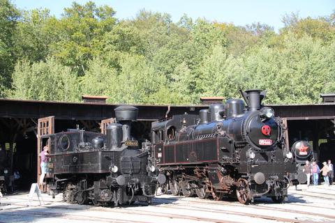 Im Bahnhofsbereich von Lužná u Rakovníka und im angrenzendem Museumsgelände gab es am 21. September 2019 historische und moderne Eisenbahnfahrzeuge zu entdecken. Im Museum zeigten sich u. a. die Dampfloks 310.072 und 354.195 vor dem Lokschuppen.
