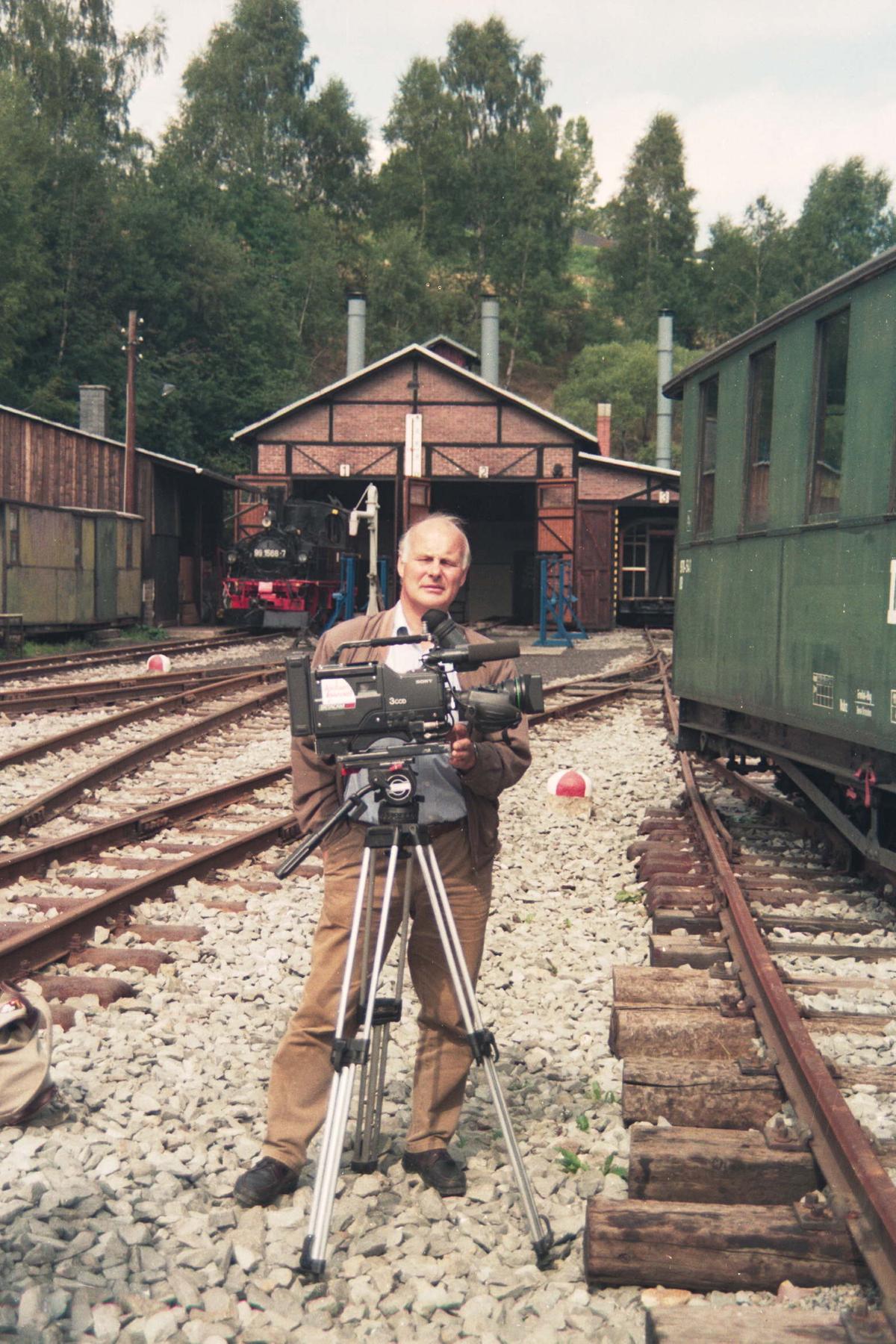 Kameramann Thomas Schlechte am 3. September 1994 in Jöhstadt.