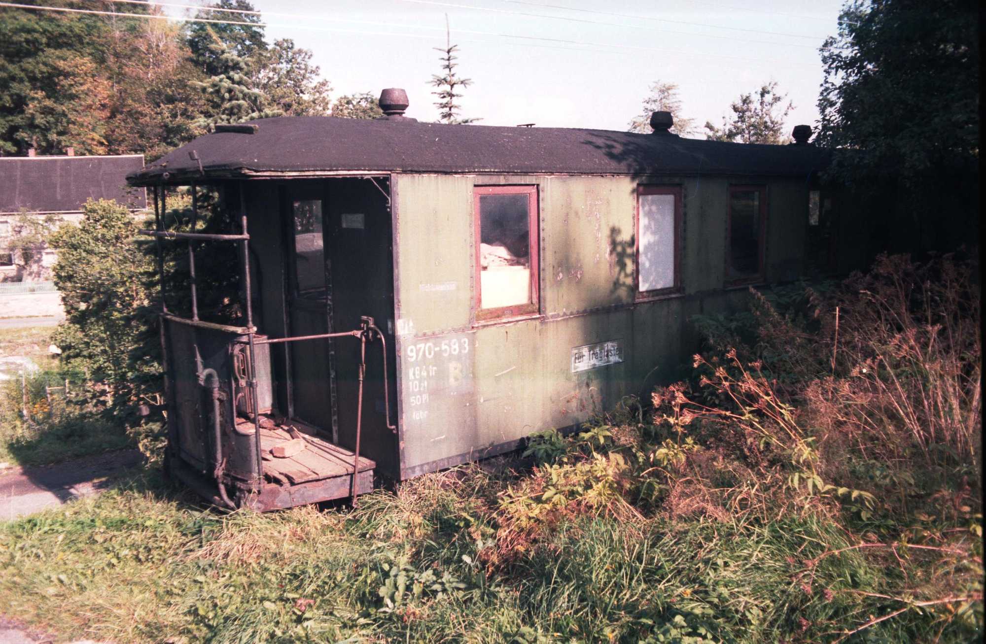 September 1991 - Wagenkasten 970-583 in Zethau.