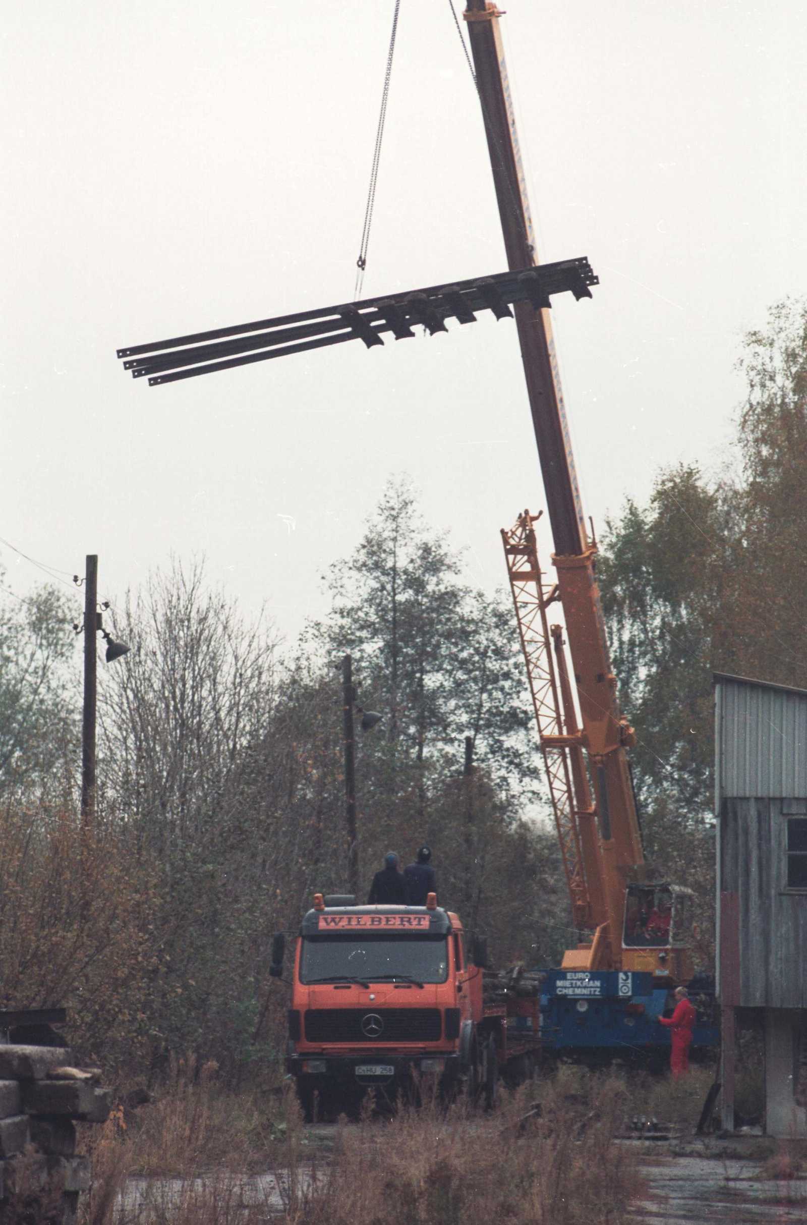 November 1991 - Weichenbergung in Kemmlitz.