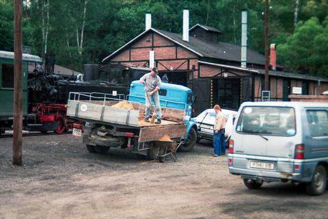 Der letzte dokumentierte Einsatz des H3A bei der Preßnitztalbahn: Am 8. Juli 1997 hatte er eine Ladung Sand nach Jöhstadt gebracht.