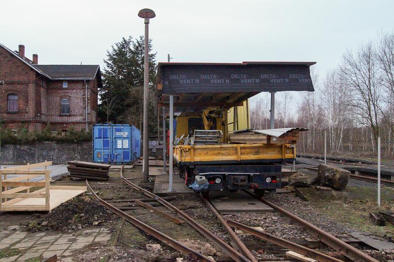 Noch sind die neuen Gleisanlagen und die Überdachung in Rochlitz nicht vollständig, aber bis zur Saisoneröffnung im April soll alles fertig sein.