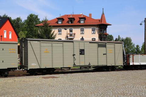 Ebenfalls im sächsischen Stil zeigte sich am ersten Augustwochenende der 1908 in Werdau gebaute GGw 97-10-99.