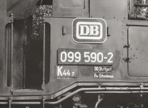 Nach 40 Jahren wird dieses Foto erstmals veröffentlicht: eine der IV K im Sommer 1980 in Wolkenstein als 099 590-2 des Bw Ochsenhausen der Bundesbahndirektion Stuttgart.