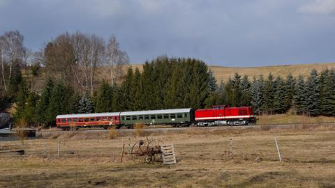 Der Sonderzug am 27. Februar zwischen Raschau und Markersbach