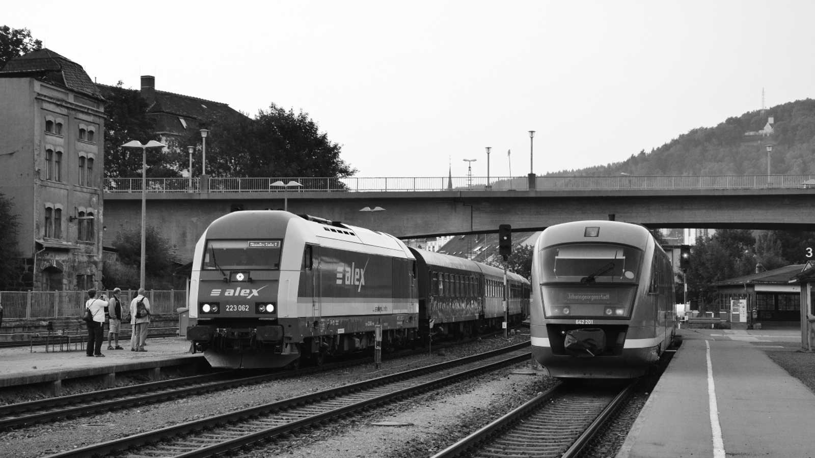 Der Zug der Erzgebirgsbahn brachte noch einige Anschlussreisende zum VSE-Sonderzug nach Aue, von wo es zu einem erlebnisreichen Tag nach Lichtenfels ging.