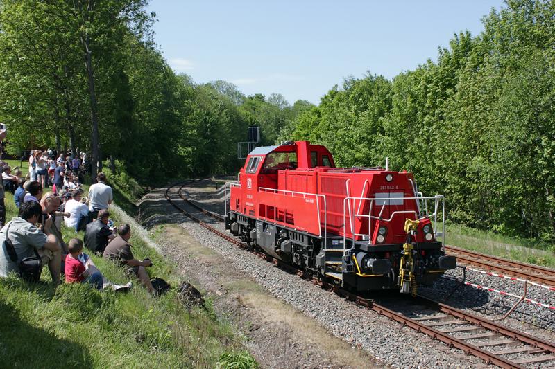 Eine Diesellok der Baureihe 261 „GRAVITA“ nahm ebenfalls an der Parade anläßlich der 20. Schwarzenberger Eisenbahntage teil.