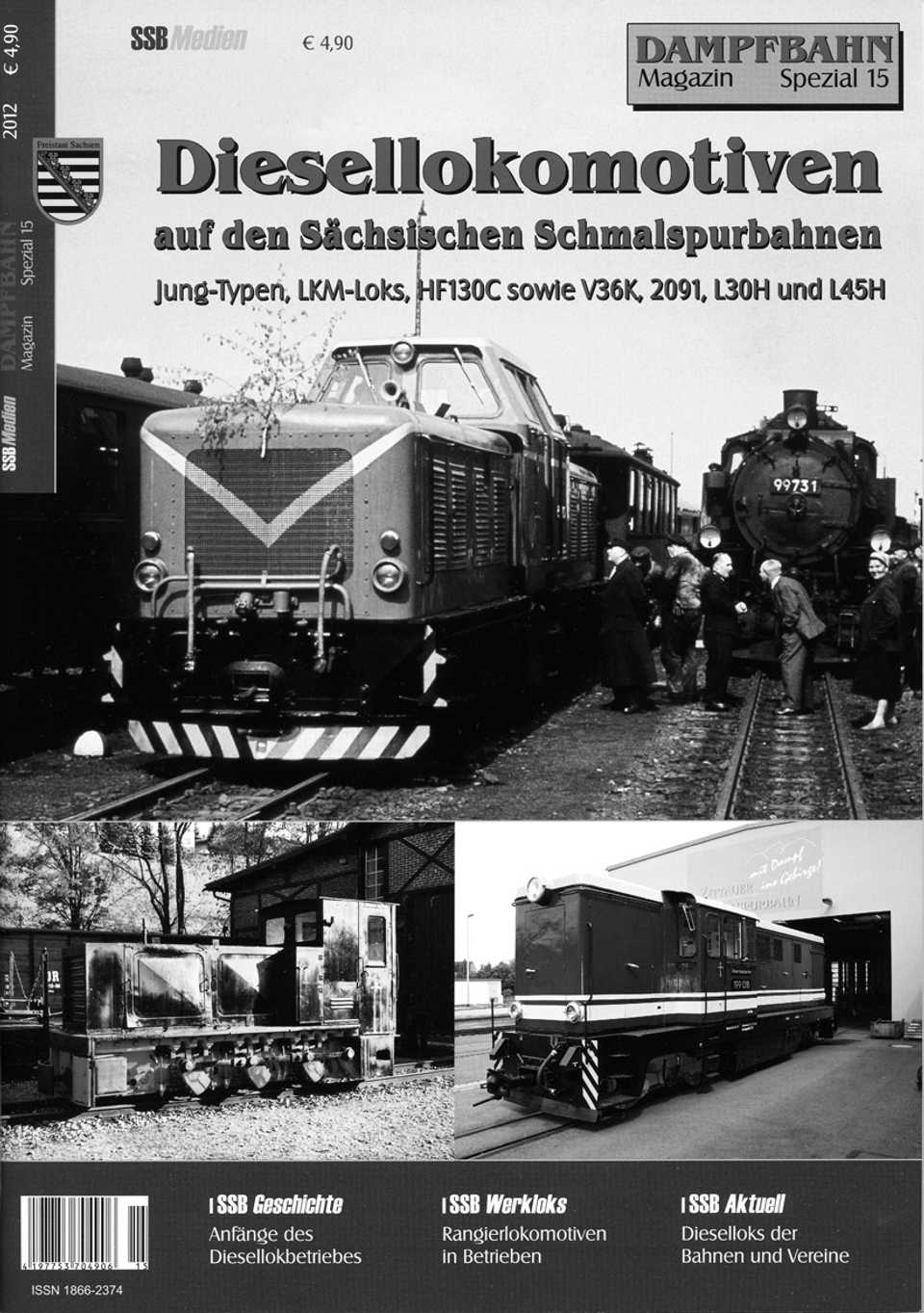 Cover „Dampfbahn-Magazin-Spezial 15 | Diesellokomotiven auf den Sächsischen Schmalspurbahnen“