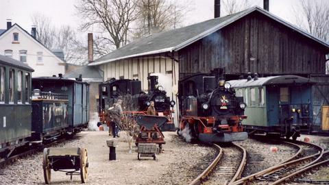Ostern werden auf der Museumsbahn Schönheide erneut zwei IV K zum Einsatz kommen. Vor einem Jahr waren 99 516 und 99 582 ebenfalls gemeinsam unterwegs.