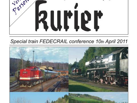 Titelseite des Veranstaltungsführers zur FEDECRAIL-Sonderfahrt zu Preßnitztalbahn und VSE Schwarzenberg am 10. April 2011 im Rahmen der FEDECRAIL-Jahrestagung 2011 in Dresden.