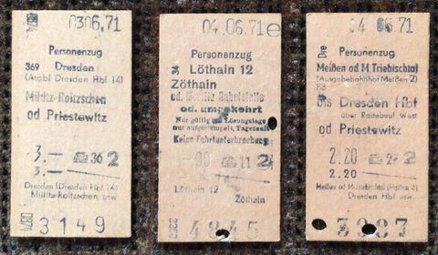 Die am 4. Juni 1971 genutzten Fahrkarten hat Hans-Dieter Rändler aufgehoben.
