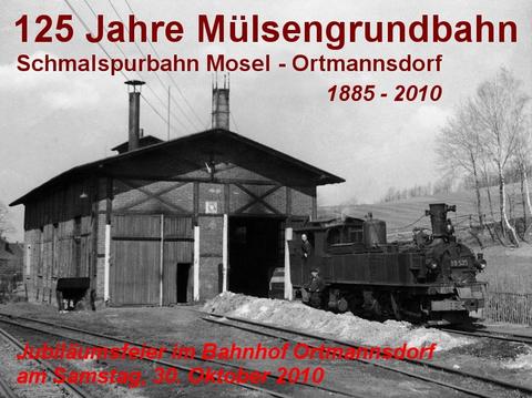 Veranstaltungsankündigung „125 Jahre Mülsengrundbahn“