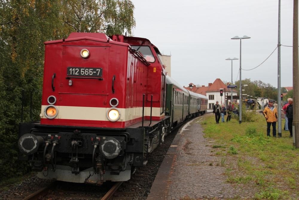 Auf der Rückfahrt legte der VSE-Sonderzug am 26. September einen Halt in Chemnitz Süd ein.