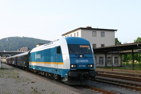 Die „Hercules“-Lokomotiven sind keine Unbekannten für die Fahrgäste der VSE-Züge, kamen sie doch bei Langstreckenfahrten bereits mehrfach zum Einsatz. 2008 ging es z. B. mit moderner Traktion nach Regensburg.