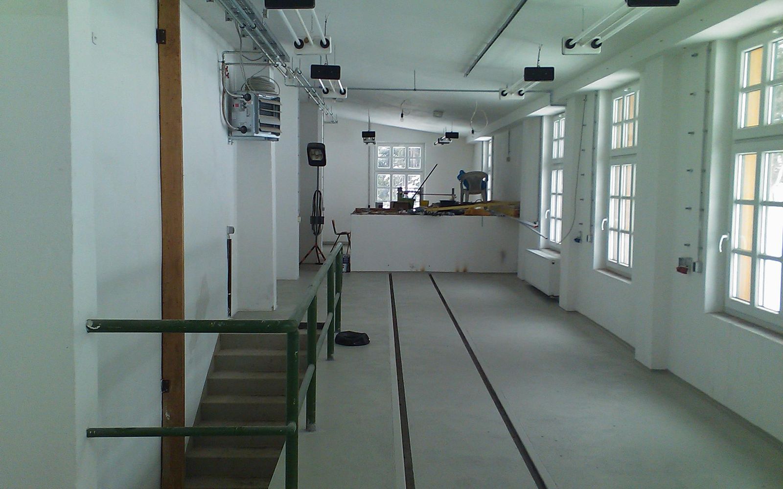 Blick in den Arbeitsbereich der Werkstatt, in dem künftig die Arbeiten an den Drehgestellen erfolgen sollen.