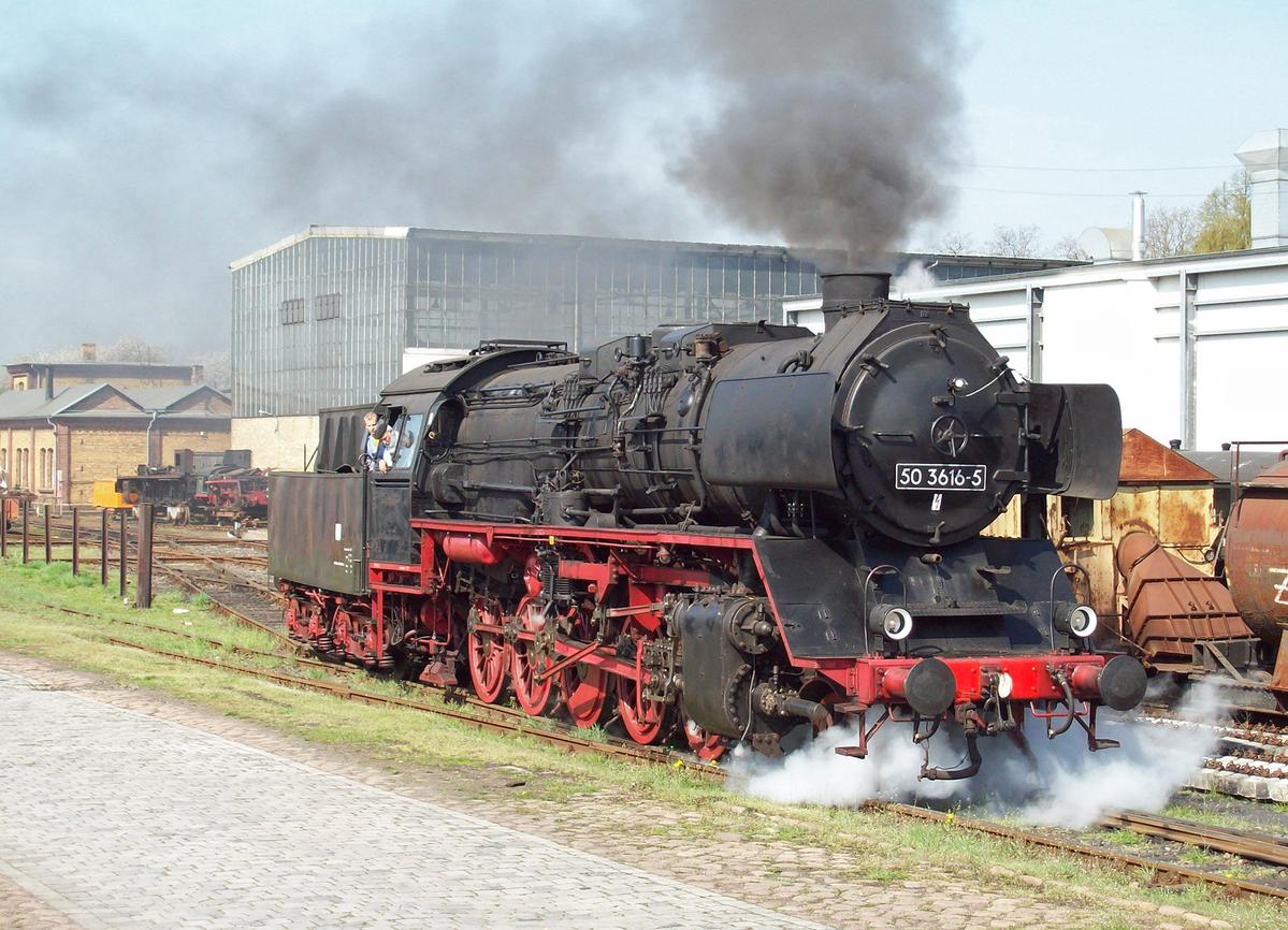 50 3616 am 16. April 2009 bei der Probefahrt in Benndorf.