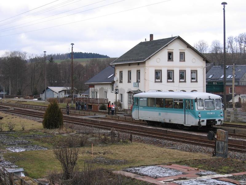 Die Anlagen in Markersbach sind durch die zahlreichen Sonderzüge (2008 allein etwa 120) noch ordentlich erhalten.