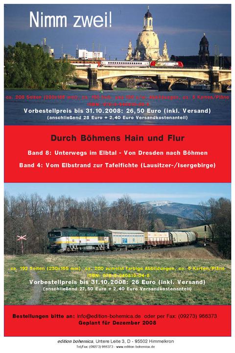 Cover Bücher Band 4 und 8 der Buchreihe „Durch Böhmens Hain und Flur“