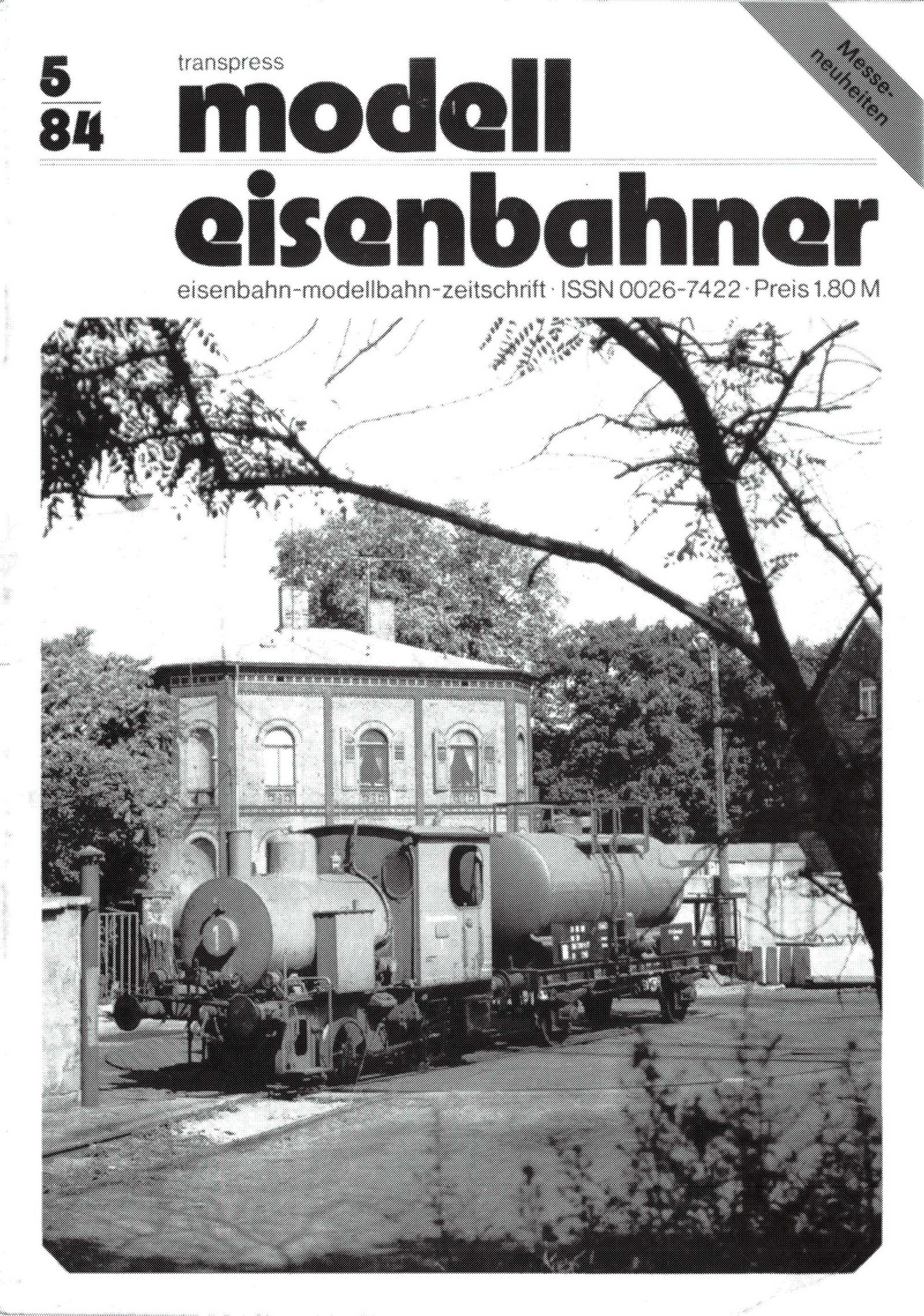 Auf dem Titelbild des Modelleisenbahner Ausgabe 5/1984 war die Lok im Einsatz abgebildet.