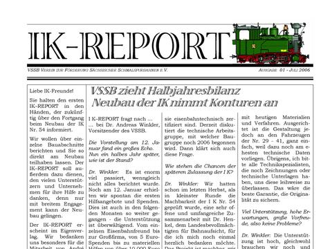 Coverseite des IK-Report Nr. 1