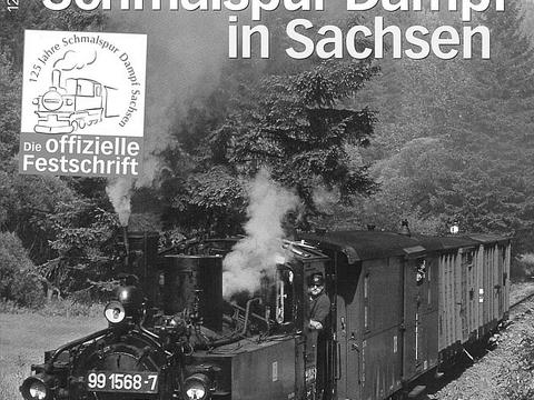 Cover Broschüre „125 Jahre Schmalspur-Dampf in Sachsen“