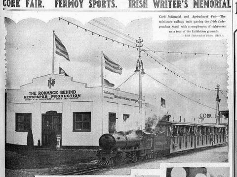Ausschnitt aus der Irish Independent vom 26. Mai 1932 mit einer Abbildung der gesuchten Liliputbahn.
