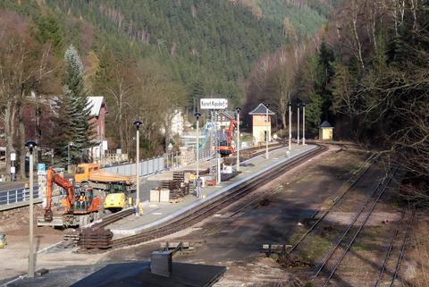 Bahnsteig- und Gleisbau in Kipsdorf am 23. November 2016 (vergleiche auch PK 152, Seite 25)